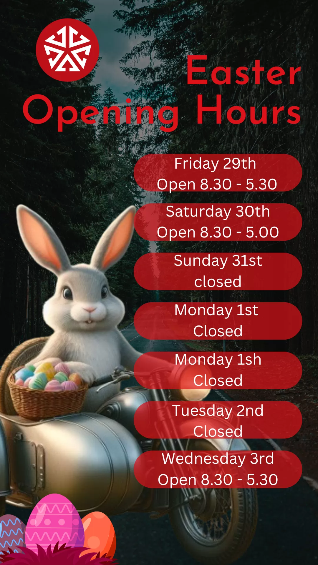 Easter Opening Times